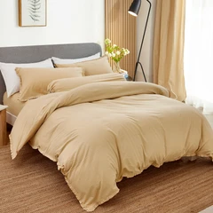 linotela-180x200-cm-set-6-pcs-seprai-king-katun-ruffle---krem-sand