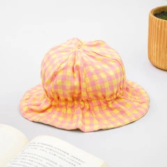 ataru-topi-anak-bucket-gingham-elastis---pink/kuning