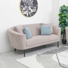 Nordia Biloxi Sofa Fabric 3 Seater - Cokelat Taupe