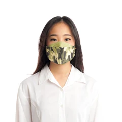 Ataru Set 10 Pcs Kyou Masker Pelindung 4 Lapis Kf94 Camo - Hijau Sage