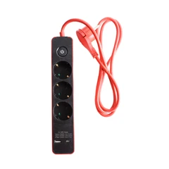 krisbow-stop-kontak-3-socket-dengan-port-usb-&-type-c---merah