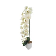 arthome-bunga-artifisial-orchid-1-stem-dengan-pot---putih