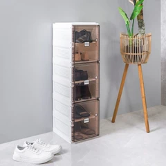 main image Stora Lemari Sepatu Lipat 3 Pintu - Cokelat