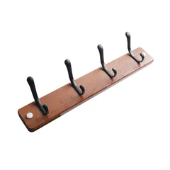 stora-45x7x8-cm-gantungan-pakaian-dinding-4-hooks---cokelat-walnut