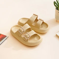 ataru-ukuran-39-sandal-thick-slides-double-buckle---krem-beige