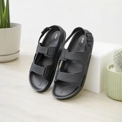 ataru-ukuran-38-sandal-wanita-double-strap---hitam