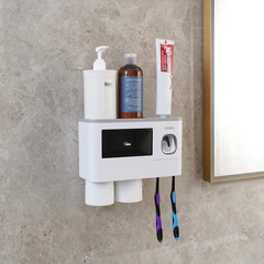 main image Stora Tempat Sikat Gigi Dengan 2 Gelas - Putih/Hitam