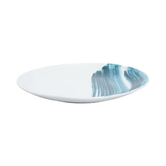Kopin Porcelain 20 Cm Indigo Piring Makan Porcelain Brush