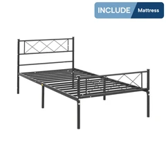 informa-100x200-cm-larson-tempat-tidur-metal-&-matras---hitam