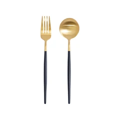 appetite-set-2-pcs-zavy-alat-makan---gold/hitam