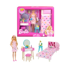 barbie-playset-boneka-&-bedroom-hpt55