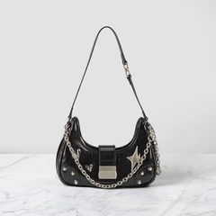 chrisbella-thys-tas-bahu-studded-baguette---hitam