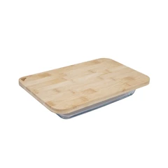 main image Kris Loyang Kue Rectangle Dengan Tutup Bambu 31.5x19.2 Cm Transparan
