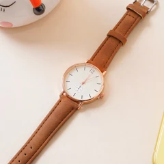 ataru-jam-tangan-wanita-gold-pu-strap-2---cokelat