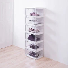 main image Stora Rak Sepatu Lipat 6 Tingkat Dengan Lampu Led