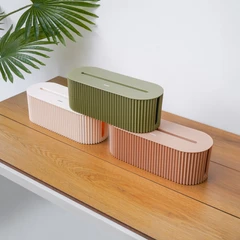 main image Stora Kotak Organizer Kabel - Putih Ivory