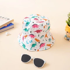 ataru-set-topi-bucket-&-kacamata-sunglasses-anak-dino---putih