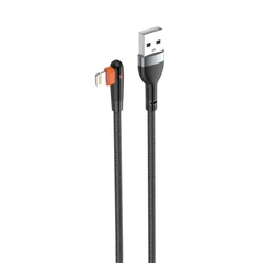 main image Memoo 1.2 Mtr Kabel Charger Usb Type A To Lightning L Shape 30 Watt