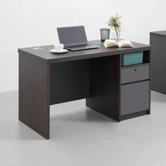 Informa Moza Meja Kantor - Cokelat Walnut/abu-abu