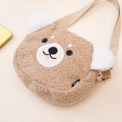 ataru-tas-selempang-anak-plush-dog---cokelat