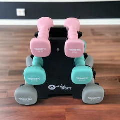 main image Kinetic Set 6 Pcs Dumbbell Neoprene Dengan Rak 12 Kg