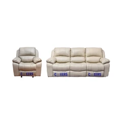 cheers-maurice-set-sofa-recliner-kulit-1-&-3-seater---cokelat