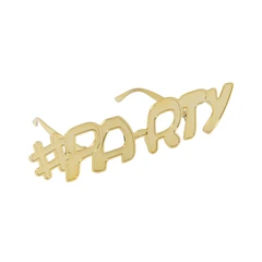 main image Ataru Kacamata Fun Hashtag Party - Gold