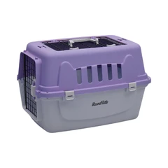 main image Paws N Tail Kandang Travel Portable Anjing & Kucing 2 Pintu 58.4x41x37.5 Cm - Ungu