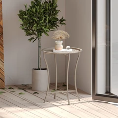 main image Soleil Luna Meja Sisi Tray - Cokelat Tan