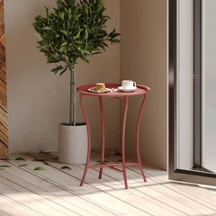 main image Soleil Luna Meja Sisi Tray - Merah Scarlet