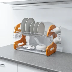 main image Stora Cherry Rak Piring 2 Tingkat - Cokelat