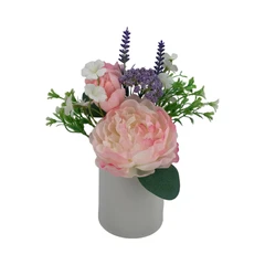 main image Arthome Bunga Artifisial Mix Dengan Pot 9.5x9.5x24 Cm - Pink