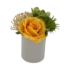 main image Arthome Bunga Artifisial Mix Dengan Pot 9.5x9.5x20 Cm - Kuning