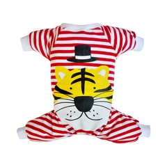 Doggy Dolly Ukuran S Baju Pajamas Anjing Stripe - Merah