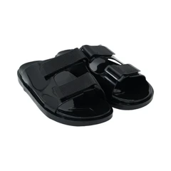 main image Ataru Ukuran 40 Sandal Slides Jelly Double Strap - Hitam