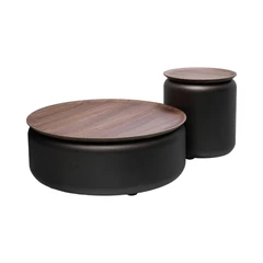 informa-hoven-set-2-pcs-meja-tamu-&-meja-sisi-round---cokelat-walnut