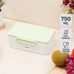 main image Kris Ziga Kotak Makan Dengan Sendok & Garpu 750 ml - Hijau