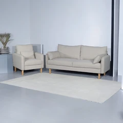 Informa Kimi Set Sofa Fabric 1 & 3 Seater - Krem