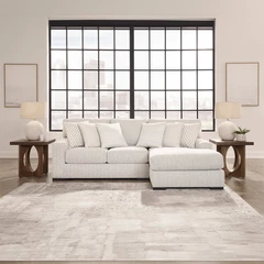 Ashley Larce Sofa Sectional L Fabric Kanan - Abu-Abu