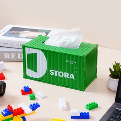 main image Stora Kotak Tisu Container Design - Hijau