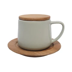 seco-by-seken-living-300-ml-cera-cangkir-dengan-saucer-wooden---abu-abu