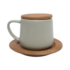 seco-by-seken-living-300-ml-cera-cangkir-dengan-saucer-wooden---abu-abu