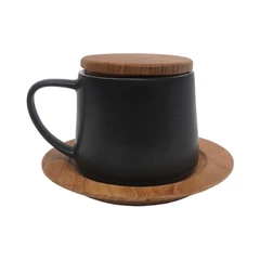 seco-by-seken-living-300-ml-cera-cangkir-dengan-saucer-wooden---hitam