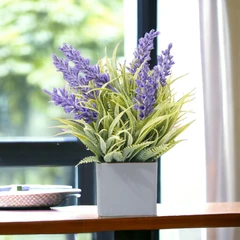 arthome-20-cm-tanaman-artifisial-grass-lavender-dengan-pot---ungu-lilac