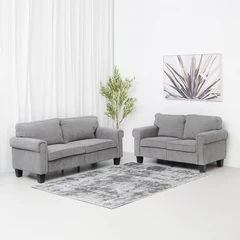 Informa Neo Langley Set Sofa Fabric 2 & 3 Seater - Abu-abu