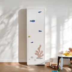 Informa Kiara Lemari Pakaian Anak 1 Pintu Metal - Putih