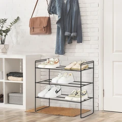 main image Stora 64x25.5x59 Cm Rak Sepatu 3 Tingkat - Hitam
