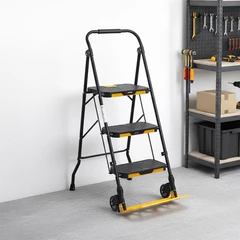 main image Fixsteps Tangga Lipat Troli Steel 2in1 3 Step - Hitam