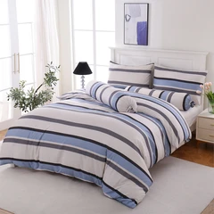 main image Sleeplite 160x200 Cm Set 6 Pcs Seprai Queen Microfiber Stripe Gigi