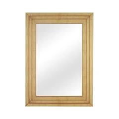 main image Fosa 70x50 Cm Cermin Dinding Kamar Mandi Wood Printing - Silver